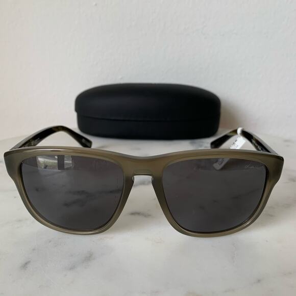 NWT Lanvin Brown Olive Sln 582 Wayfarer Sunglasses - Picture 5 of 13